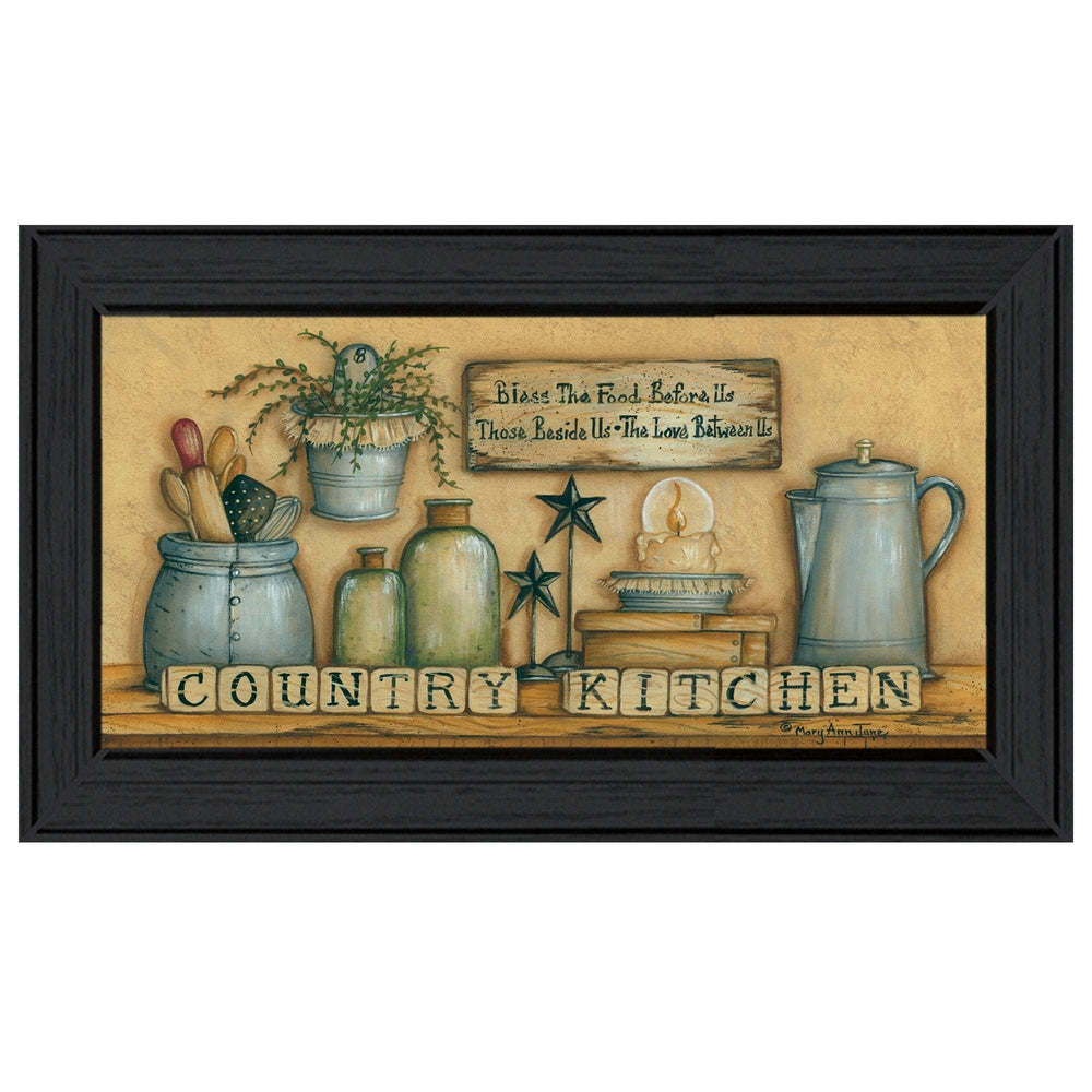 Country Kitchen 6 Black Framed Print Kitchen Wall Art - Homeroots - Flyclothing LLC