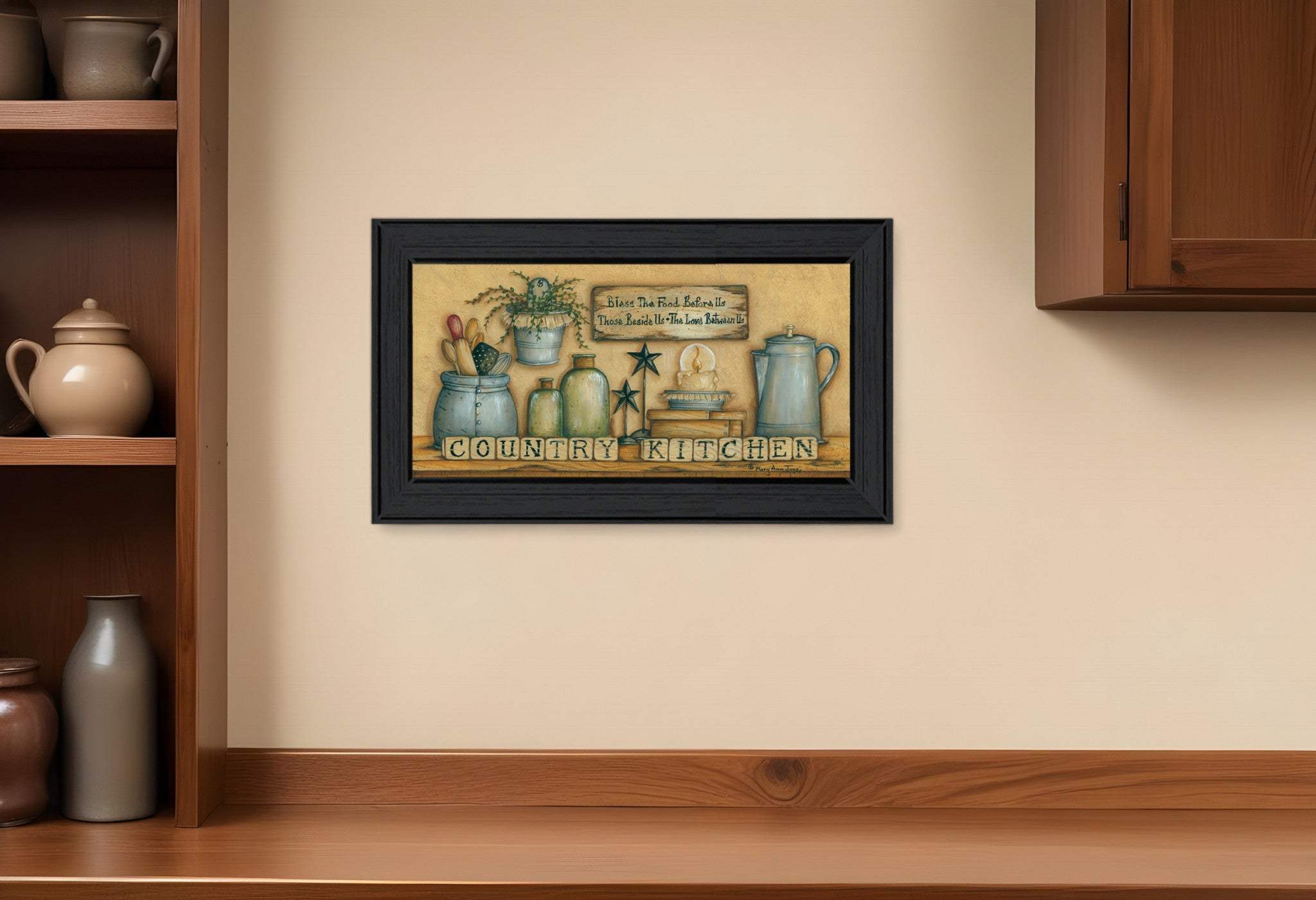 Country Kitchen 6 Black Framed Print Kitchen Wall Art - Homeroots - Flyclothing LLC
