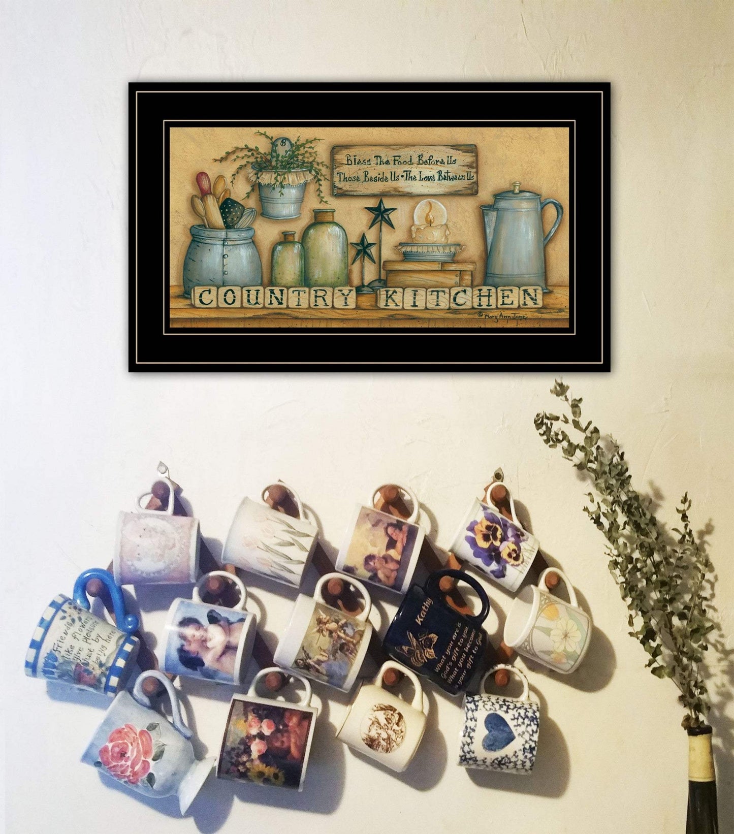 Country Kitchen 7 Black Framed Print Kitchen Wall Art - Homeroots - Flyclothing LLC