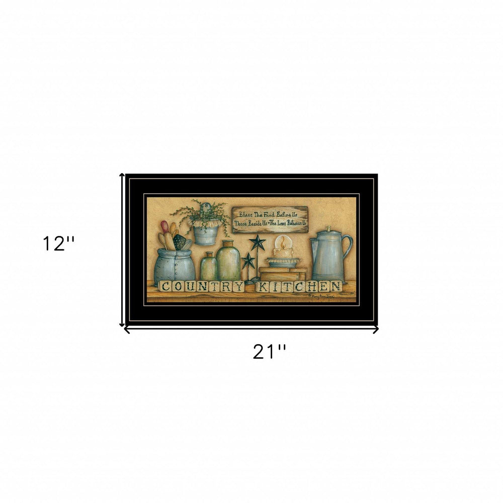 Country Kitchen 7 Black Framed Print Kitchen Wall Art - Homeroots - Flyclothing LLC