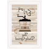 Enjoy the Daily Grind 1 White Framed Print Kitchen Wall Art - Homeroots - Flyclothing LLC