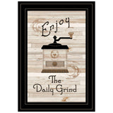 Enjoy the Daily Grind 2 Black Framed Print Kitchen Wall Art - Homeroots - Flyclothing LLC