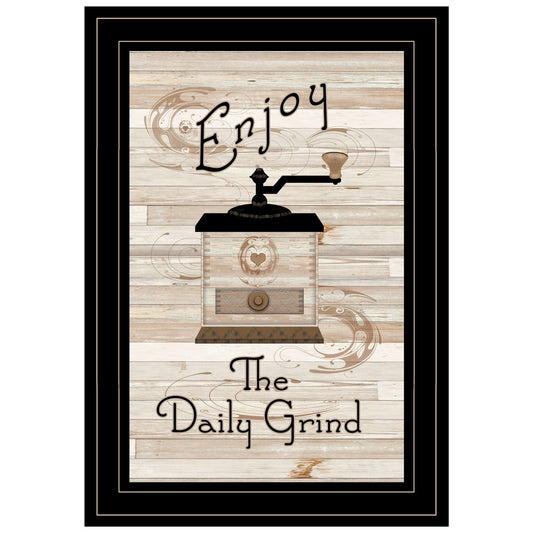 Enjoy the Daily Grind 2 Black Framed Print Kitchen Wall Art - Homeroots