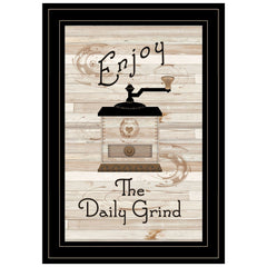 Enjoy the Daily Grind 2 Black Framed Print Kitchen Wall Art - Homeroots