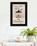 Enjoy the Daily Grind 2 Black Framed Print Kitchen Wall Art - Homeroots - Flyclothing LLC