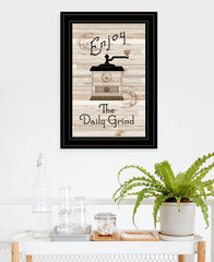 Enjoy the Daily Grind 2 Black Framed Print Kitchen Wall Art - Homeroots