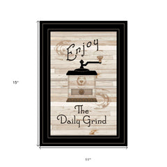 Enjoy the Daily Grind 2 Black Framed Print Kitchen Wall Art - Homeroots