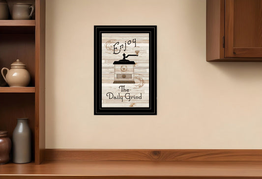 Enjoy the Daily Grind 2 Black Framed Print Kitchen Wall Art - Homeroots