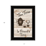 Tea Time is Friends Time 2 Black Framed Print Kitchen Wall Art - Homeroots - Flyclothing LLC