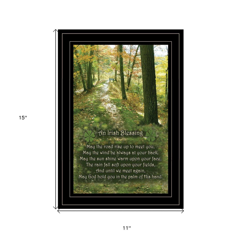 Irish Blessing 2 Black Framed Print Wall Art - Homeroots - Flyclothing LLC
