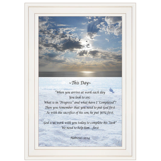 This Day 1 White Framed Print Wall Art - Homeroots