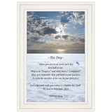 This Day 1 White Framed Print Wall Art - Homeroots