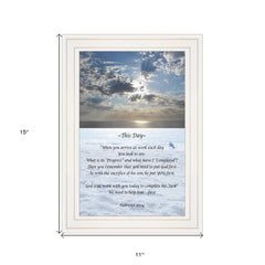 This Day 1 White Framed Print Wall Art - Homeroots