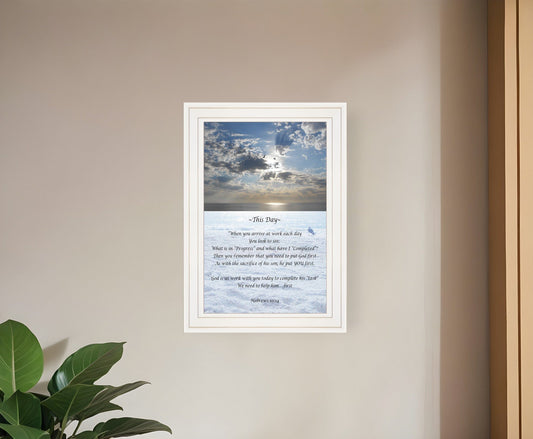 This Day 1 White Framed Print Wall Art - Homeroots
