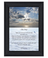 This Day 2 Black Framed Print Wall Art - Homeroots - Flyclothing LLC