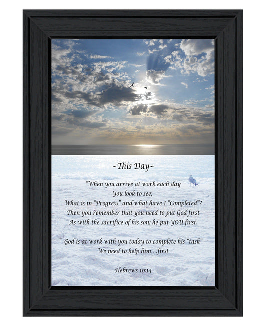 This Day 2 Black Framed Print Wall Art - Homeroots