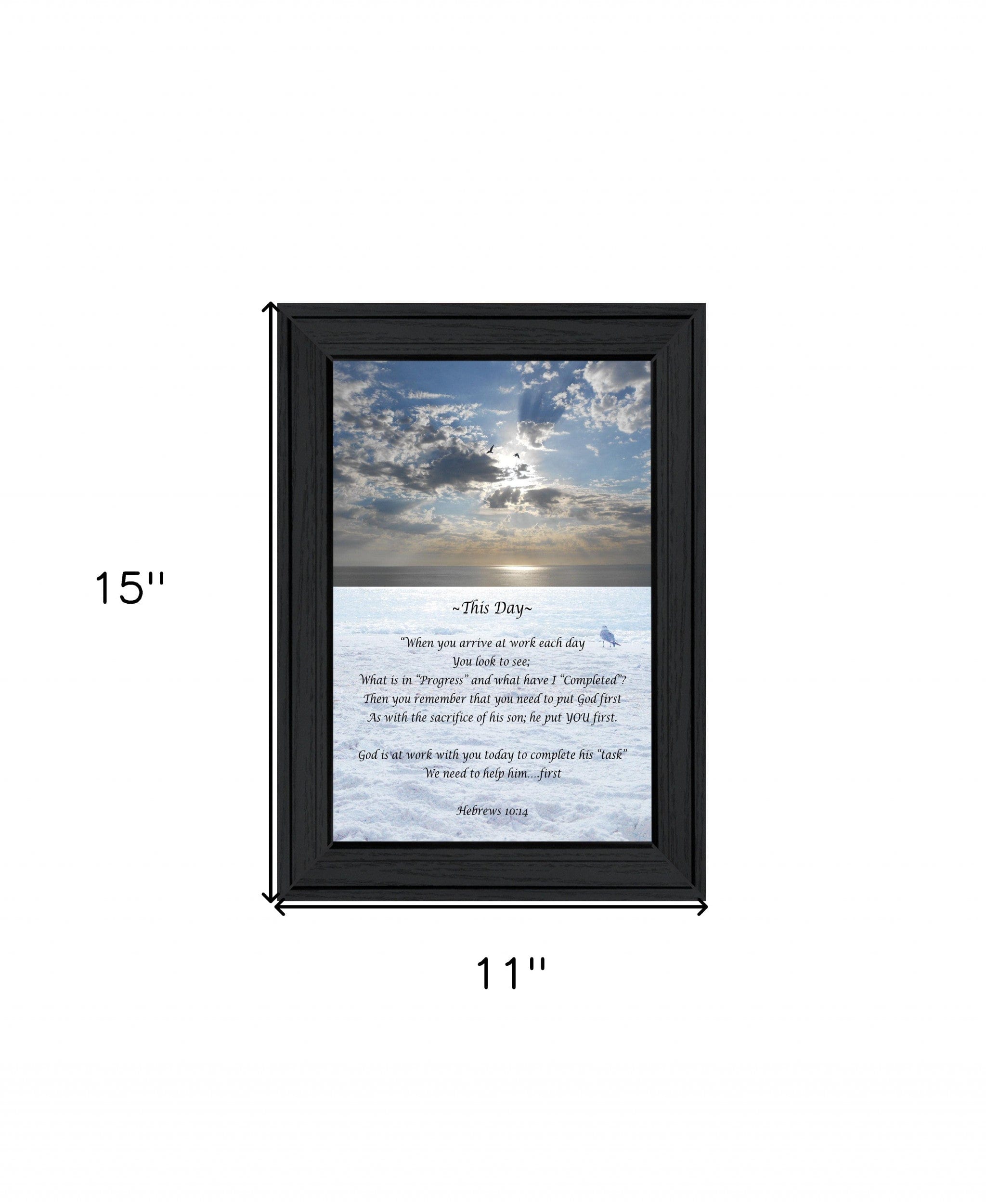 This Day 2 Black Framed Print Wall Art - Homeroots