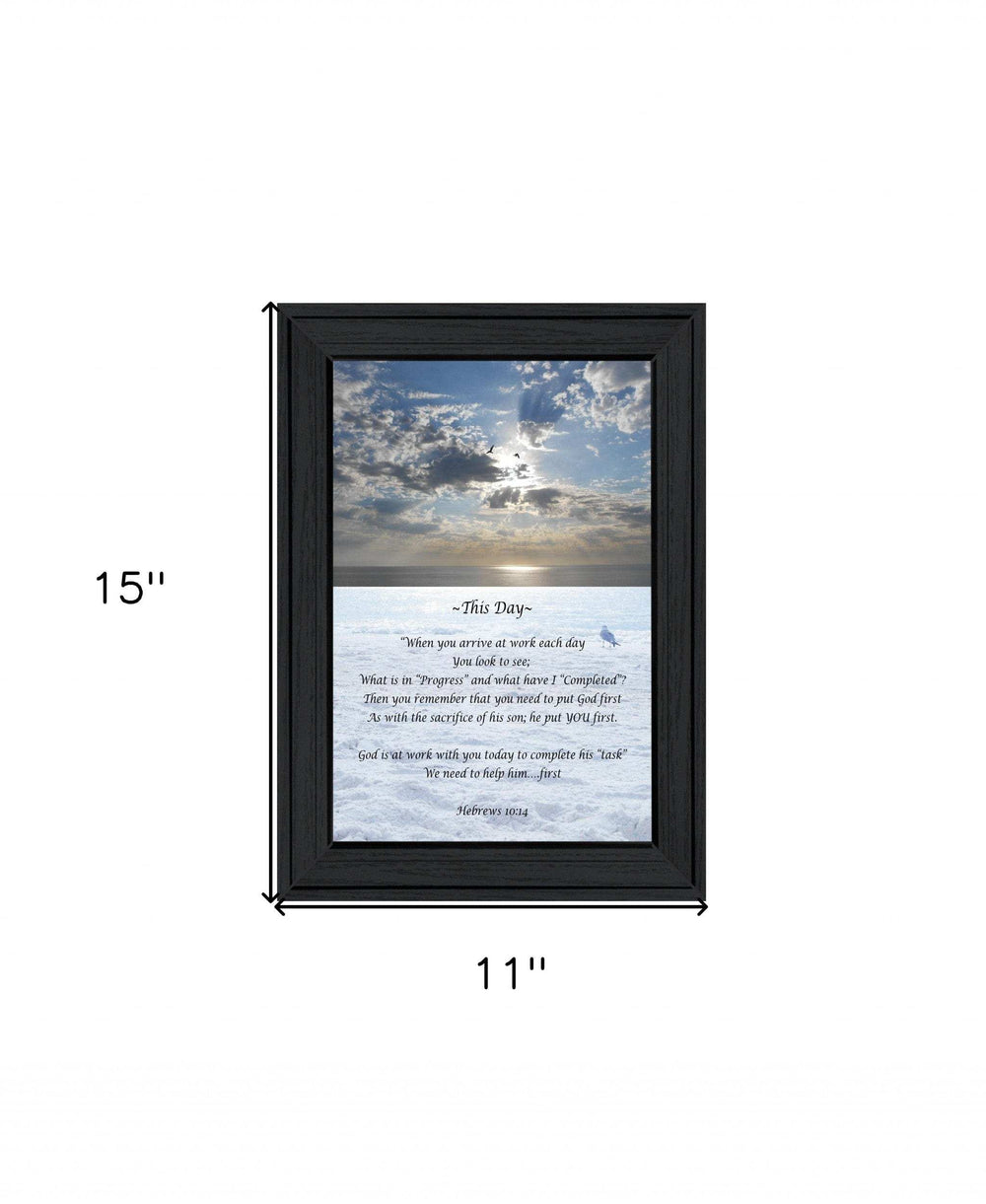 This Day 2 Black Framed Print Wall Art - Homeroots - Flyclothing LLC