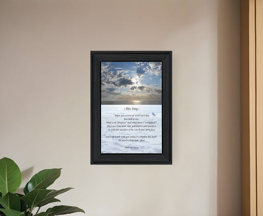 This Day 2 Black Framed Print Wall Art - Homeroots