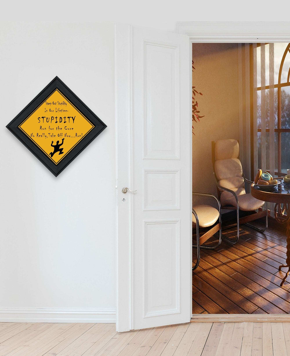 Stupidity Black Framed Print Wall Art - Homeroots - Flyclothing LLC