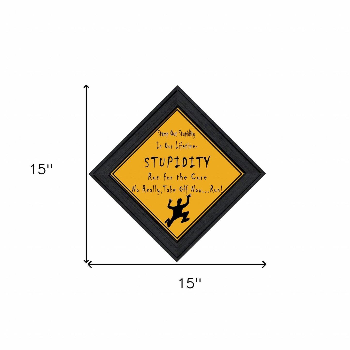 Stupidity Black Framed Print Wall Art - Homeroots - Flyclothing LLC