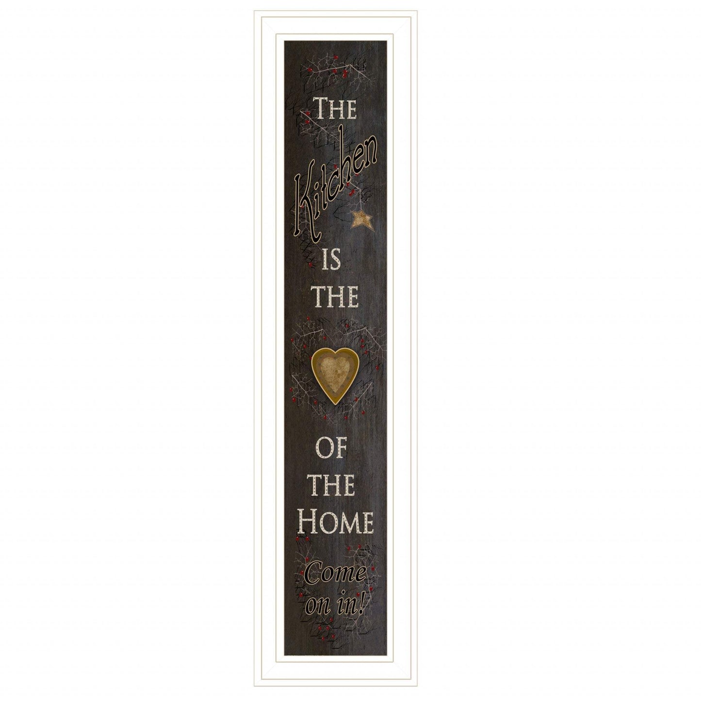 Kitchen is the Heart of the Home 19 White Framed Print Kitchen Wall Art - Homeroots - Flyclothing LLC