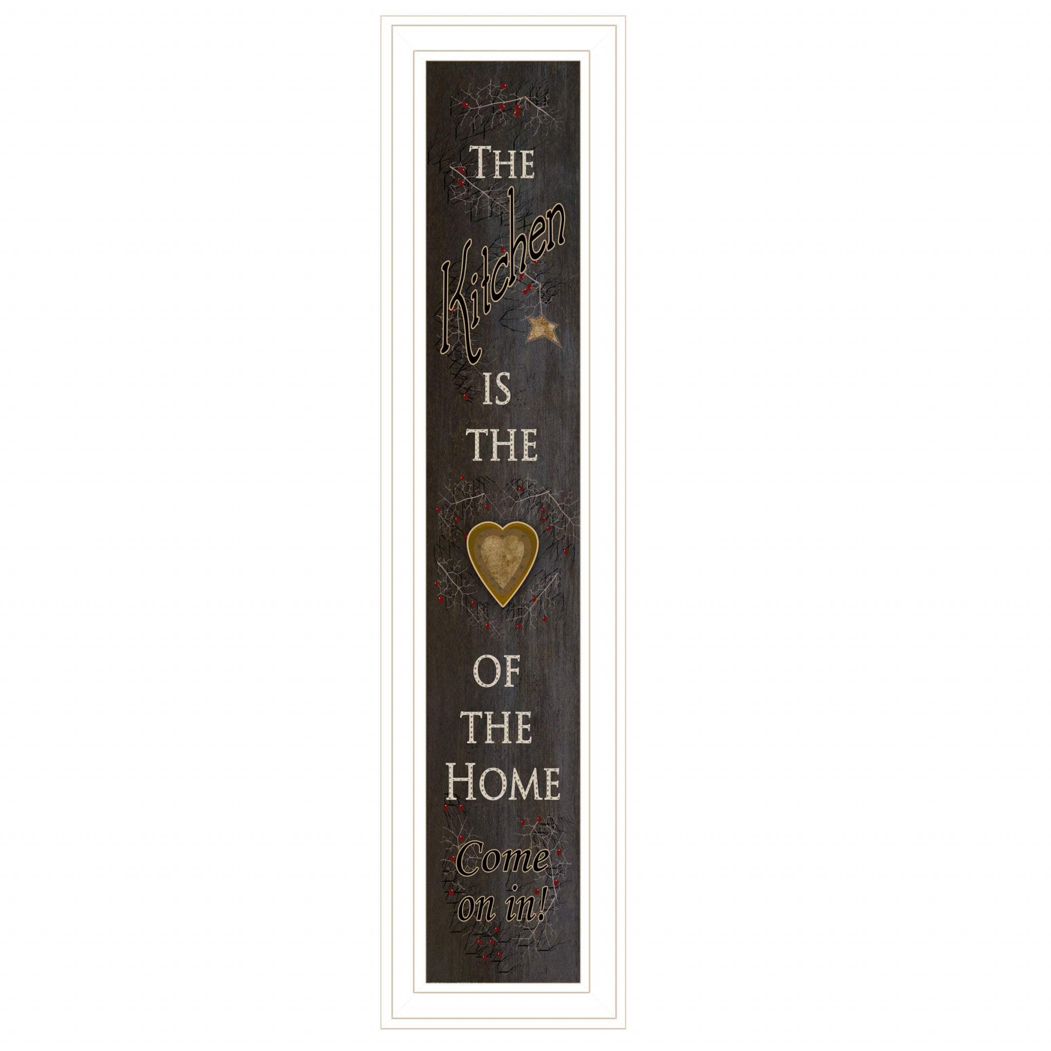 Kitchen is the Heart of the Home 19 White Framed Print Kitchen Wall Art - Homeroots - Flyclothing LLC