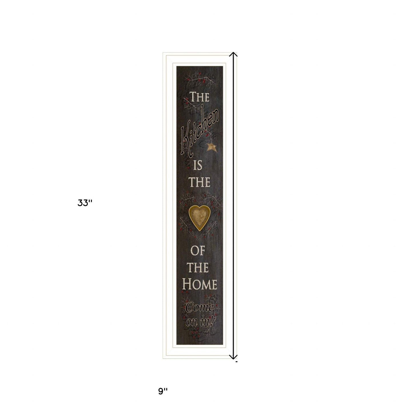 Kitchen is the Heart of the Home 19 White Framed Print Kitchen Wall Art - Homeroots - Flyclothing LLC