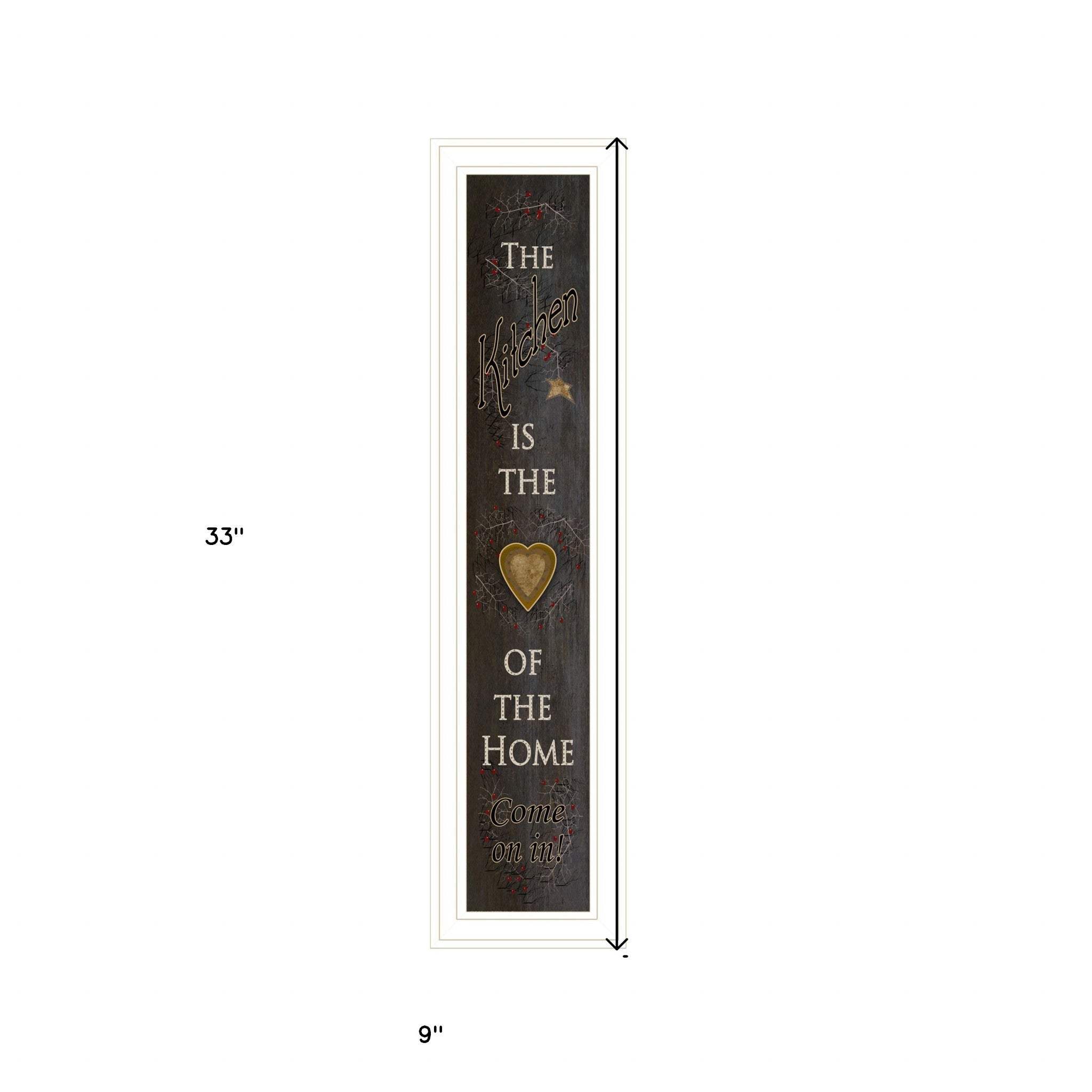 Kitchen is the Heart of the Home 19 White Framed Print Kitchen Wall Art - Homeroots - Flyclothing LLC