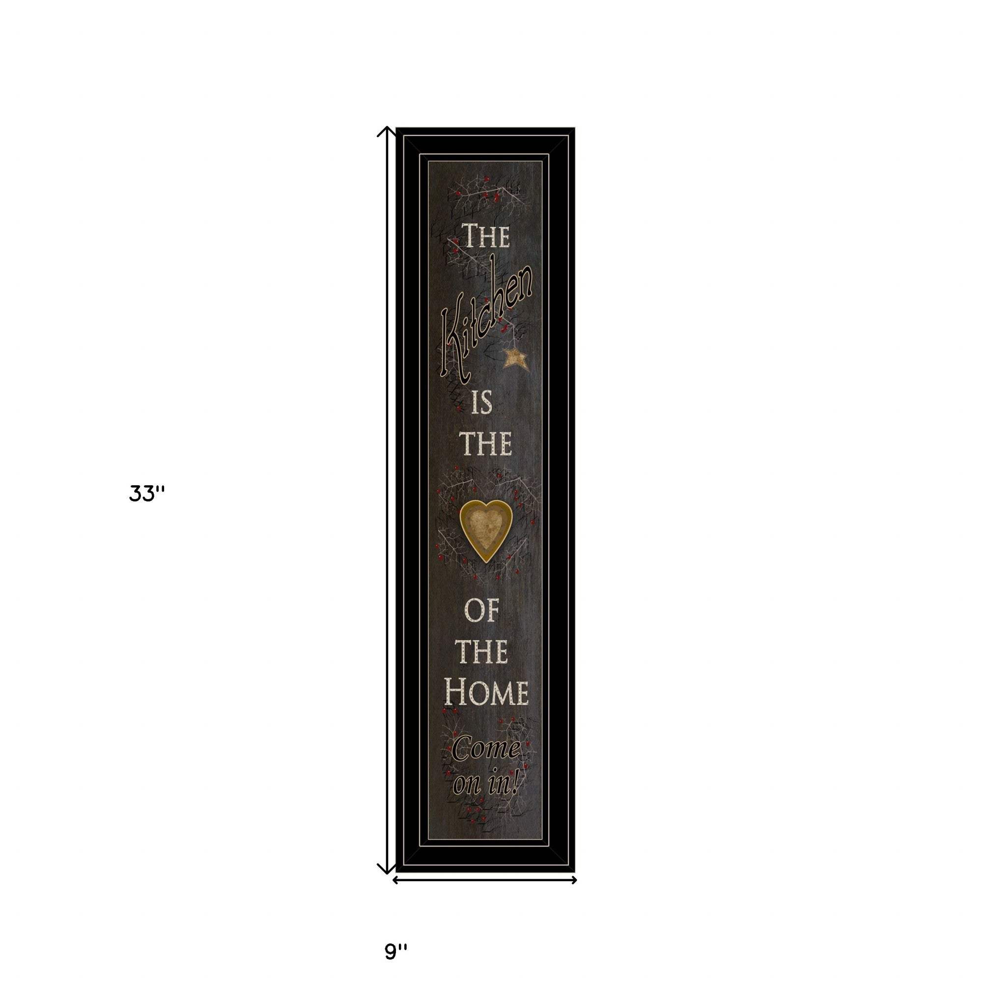 Kitchen is the Heart of the Home 20 Black Framed Print Kitchen Wall Art - Homeroots - Flyclothing LLC