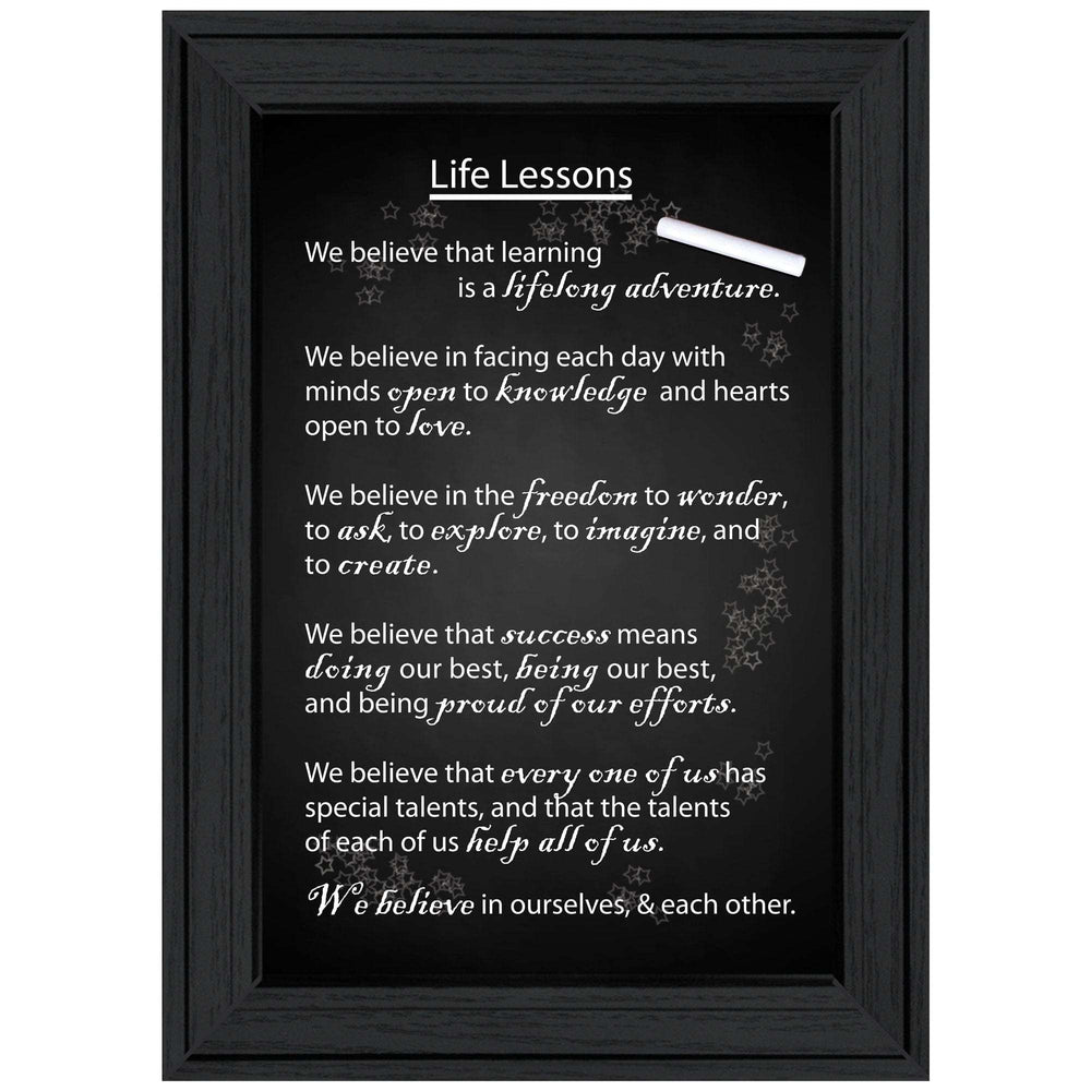 Life Lessons 1 Black Framed Print Wall Art - Homeroots - Flyclothing LLC