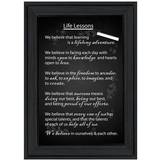 Life Lessons 1 Black Framed Print Wall Art - Homeroots - Flyclothing LLC