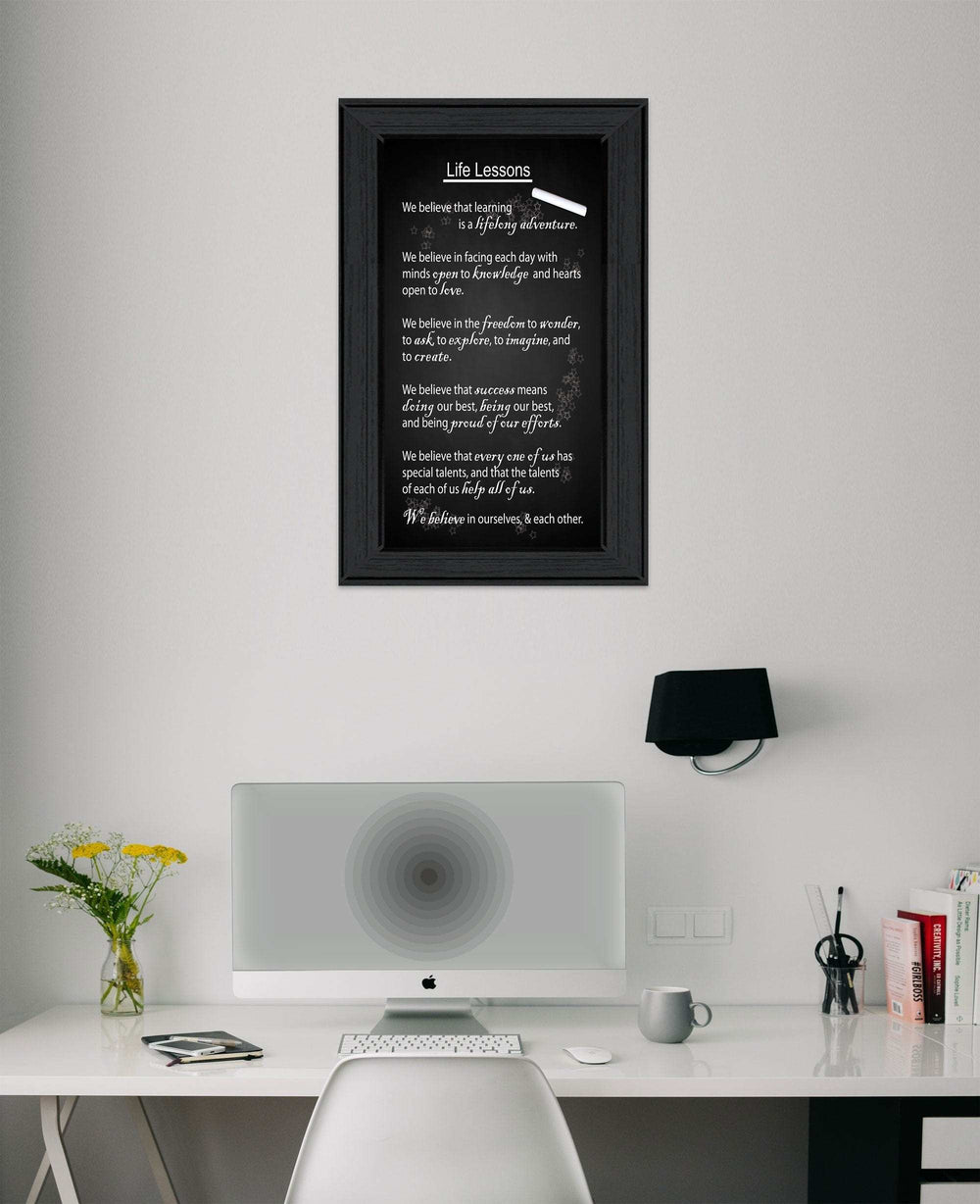 Life Lessons 2 Black Framed Print Wall Art - Homeroots - Flyclothing LLC