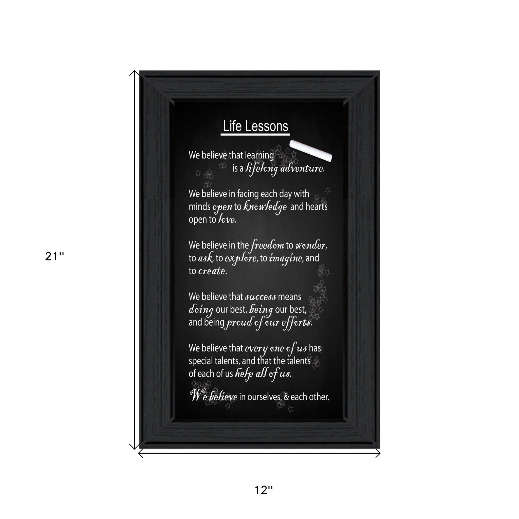 Life Lessons 2 Black Framed Print Wall Art - Homeroots