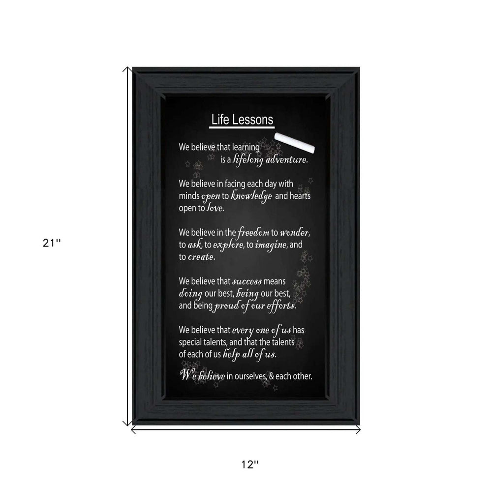 Life Lessons 2 Black Framed Print Wall Art - Homeroots - Flyclothing LLC