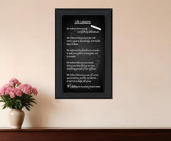 Life Lessons 2 Black Framed Print Wall Art - Homeroots