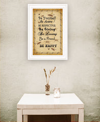BEE HAPPY White Framed Print Wall Art - Homeroots