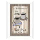 Sit Long Talk Much 1 White Framed Print Wall Art - Homeroots