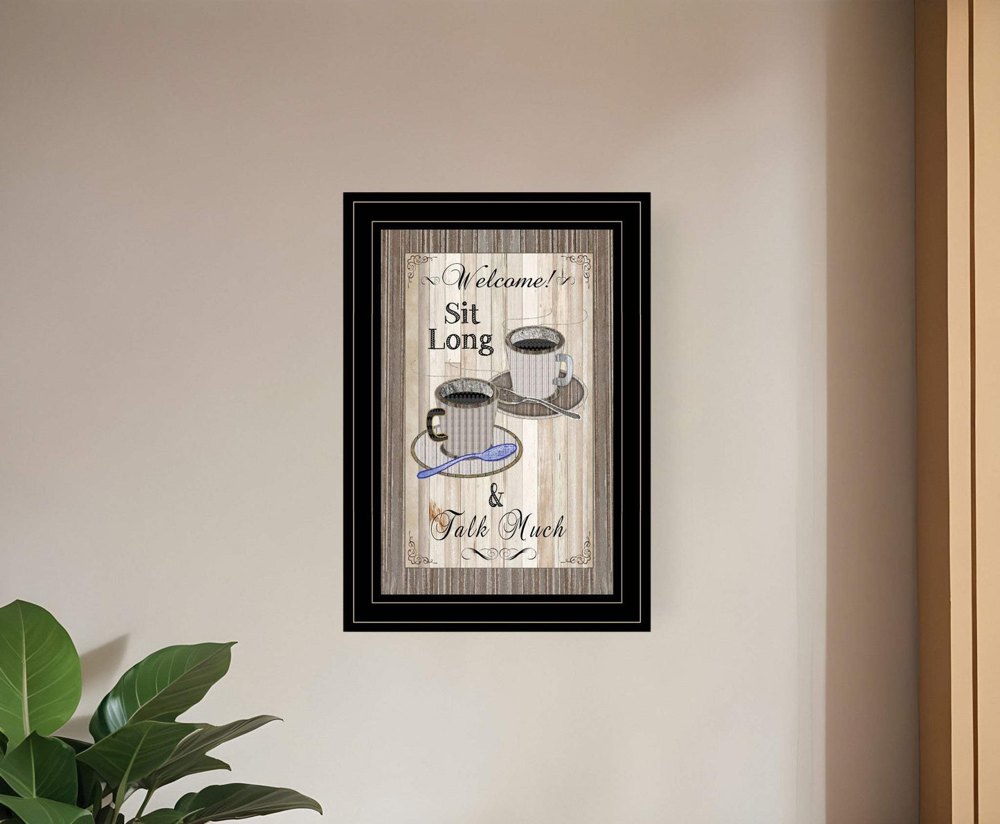 Sit Long Talk Much 2 Black Framed Print Wall Art - Homeroots - Flyclothing LLC