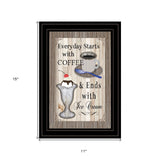 Everyday Starts with Coffee 2 Black Framed Print Wall Art - Homeroots - Flyclothing LLC