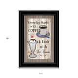 Everyday Starts with Coffee 2 Black Framed Print Wall Art - Homeroots - Flyclothing LLC