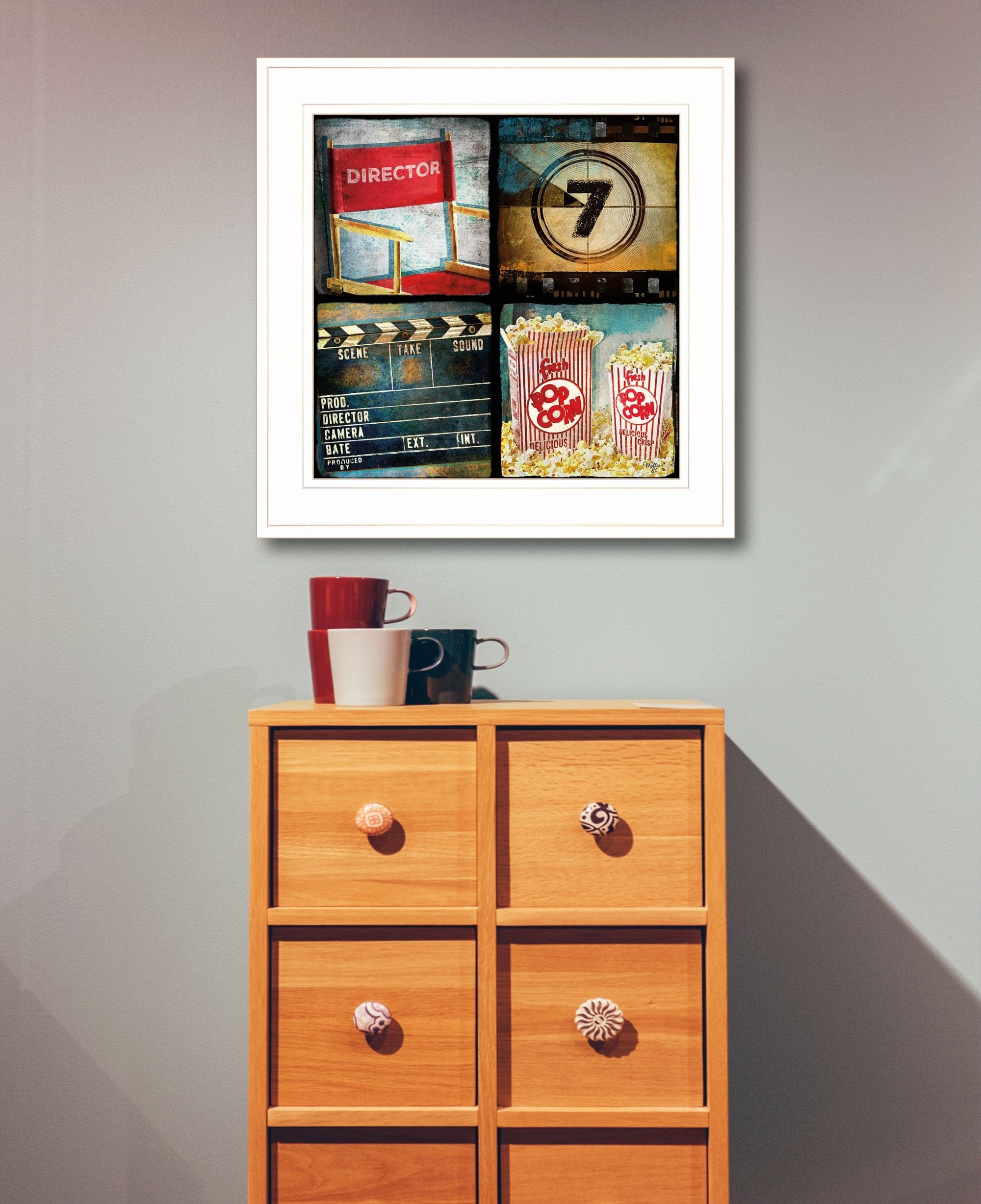 At The Movies 3 White Framed Print Wall Art - Homeroots