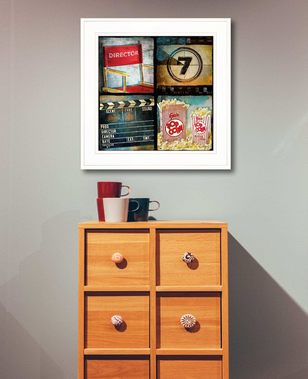 At The Movies 3 White Framed Print Wall Art - Homeroots - Flyclothing LLC