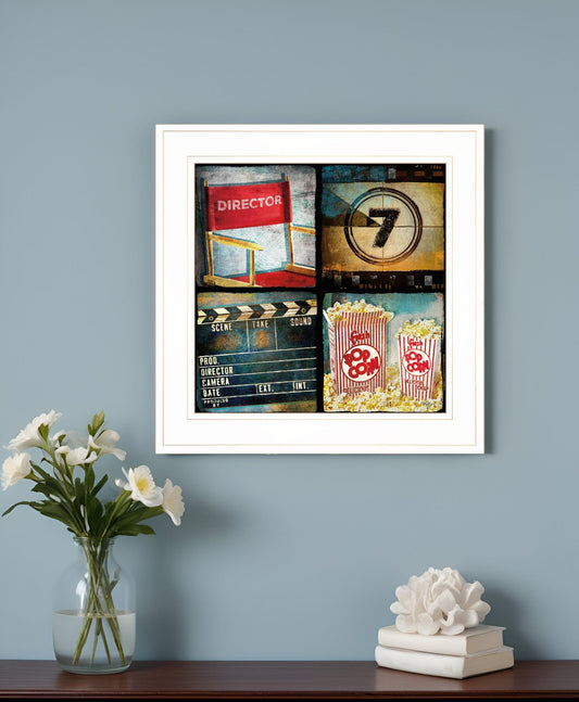 At The Movies 3 White Framed Print Wall Art - Homeroots