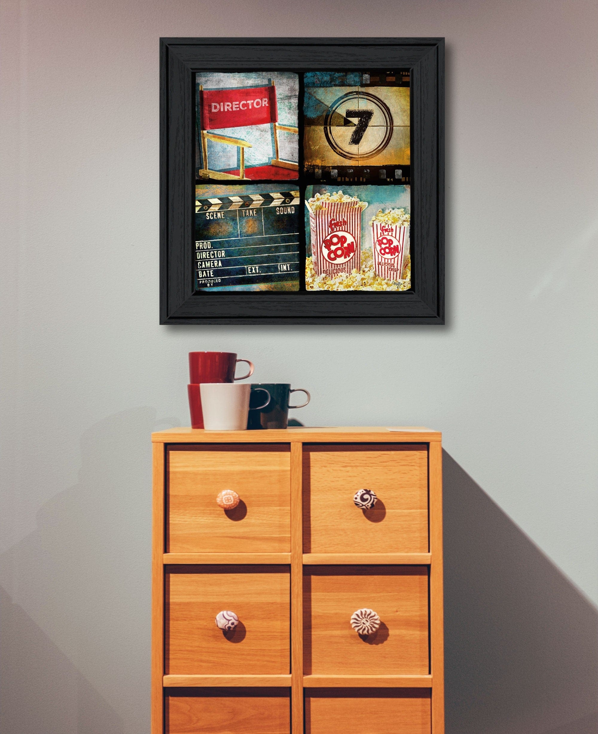 At The Movies 4 Black Framed Print Wall Art - Homeroots