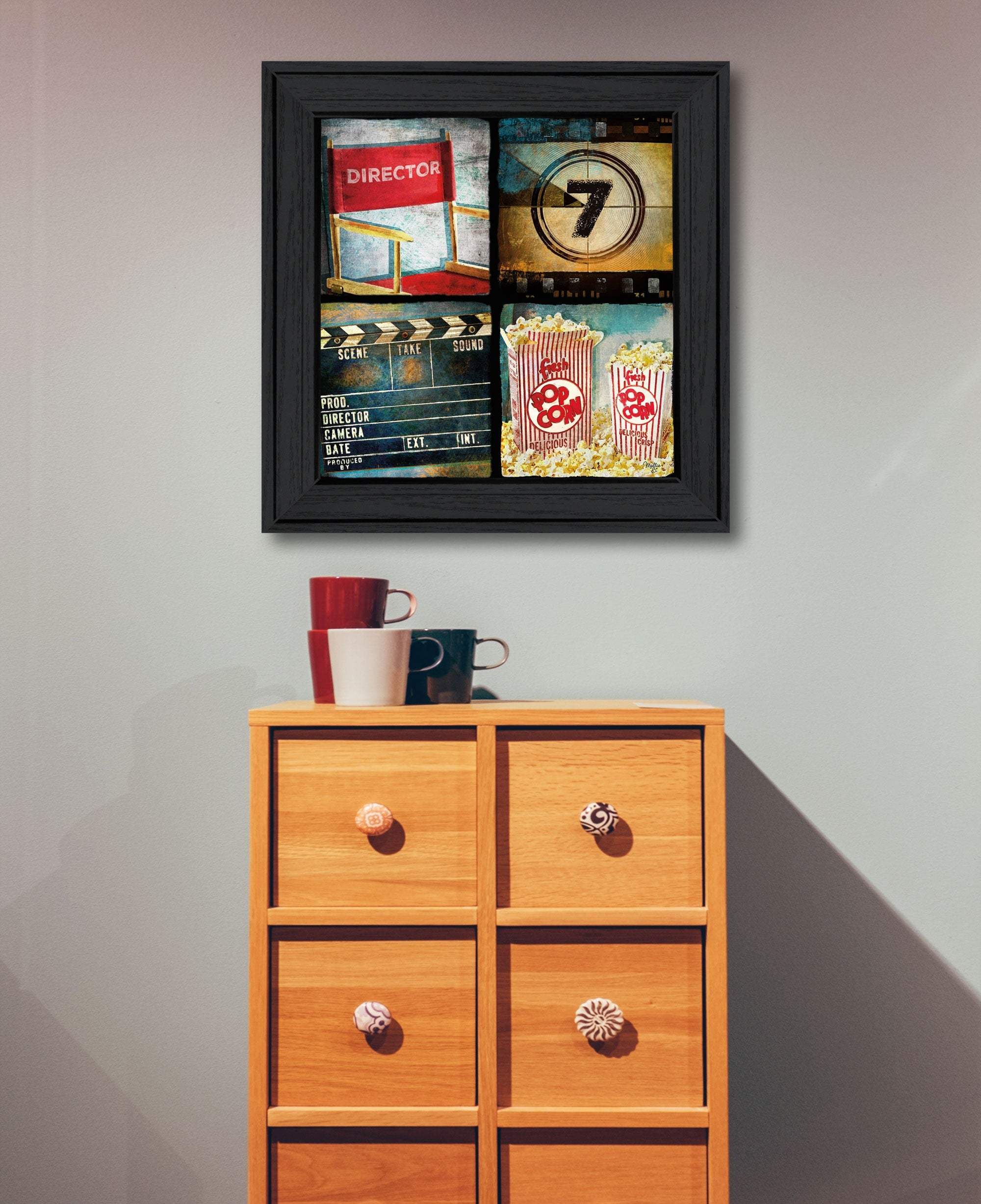 At The Movies 4 Black Framed Print Wall Art - Homeroots - Flyclothing LLC