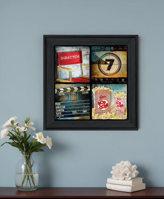 At The Movies 4 Black Framed Print Wall Art - Homeroots