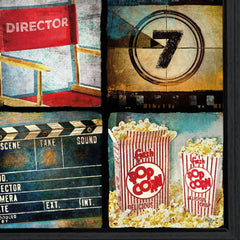 At The Movies 4 Black Framed Print Wall Art - Homeroots