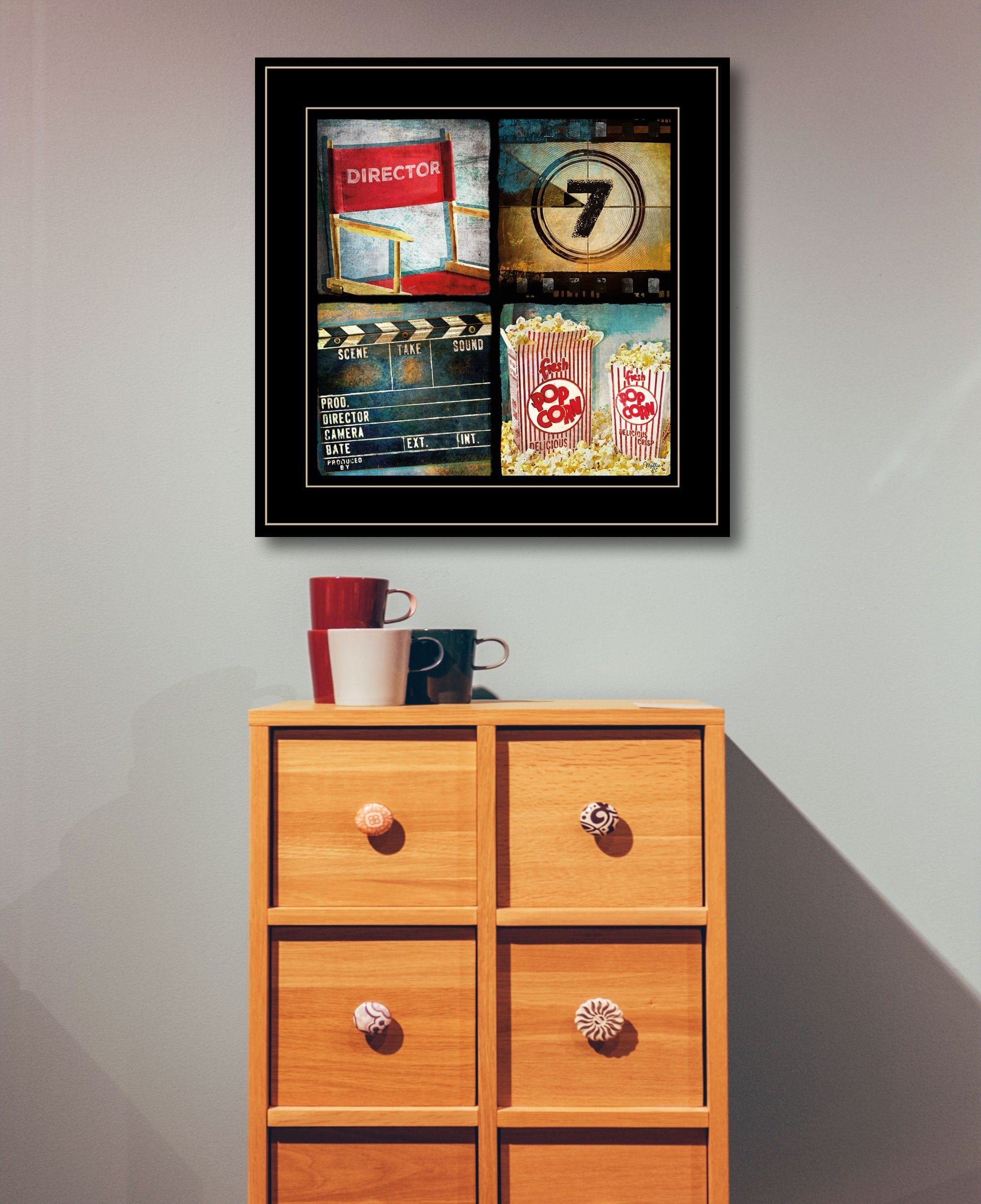 At The Movies 5 Black Framed Print Wall Art - Homeroots