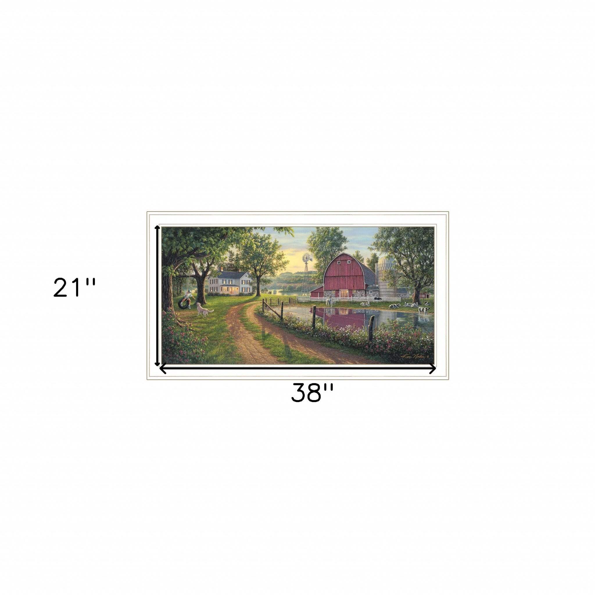 The Road Home 10 White Framed Print Wall Art - Homeroots - Flyclothing LLC
